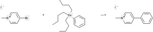 The Pyridinium, 1-methyl-4-phenyl-, iodide (1:1) can be obtained by 1-Methyl-4-phenyl-1,2,3,6-tetrahydro-pyridine.
